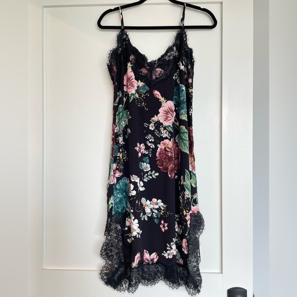 Bardot Black Lace Floral Dress